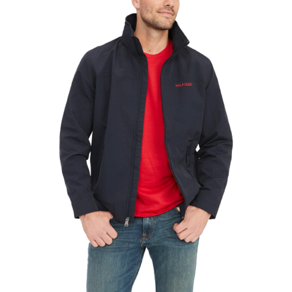 Tommy Hilfiger Men's Lightweight Waterproof Regatta Bomber Jacket  Sus