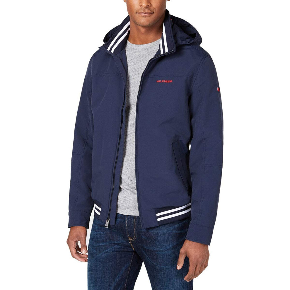 Tommy Hilfiger Men's Lightweight Waterproof Regatta Jacket  Sailor Nav