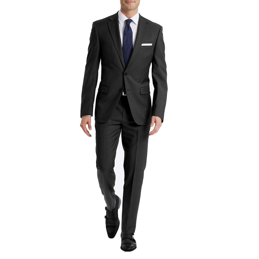 Calvin Klein Men's Slim Fit Suit Separates  Solid Charcoal  38 Regular