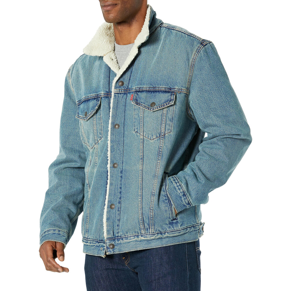 Levi's Men's Size Trucker Jacket (Also Available in Big & Tall)  Musta