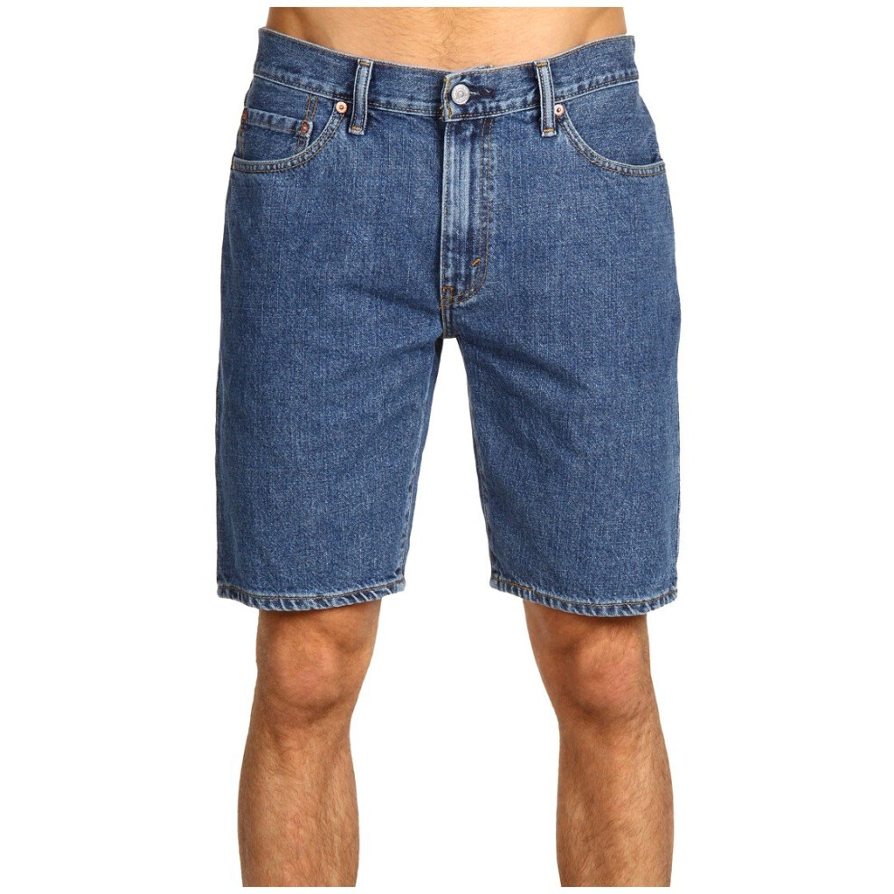 Levi's Men's 505 Regular Fit Shorts  Medium Stonewash-Amazon Exclusive