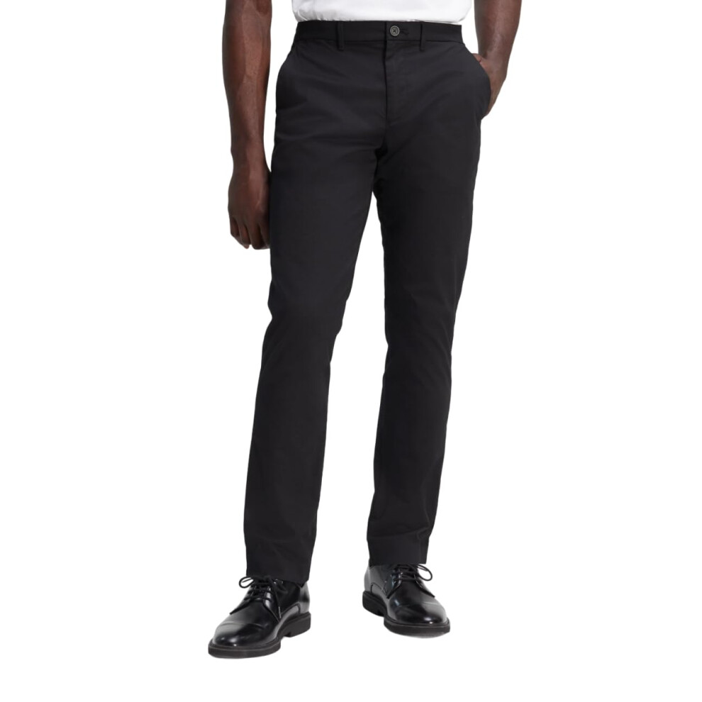 Calvin Klein Men's Slim Fit Infinite Flex Chinos  Black  38W x 32L