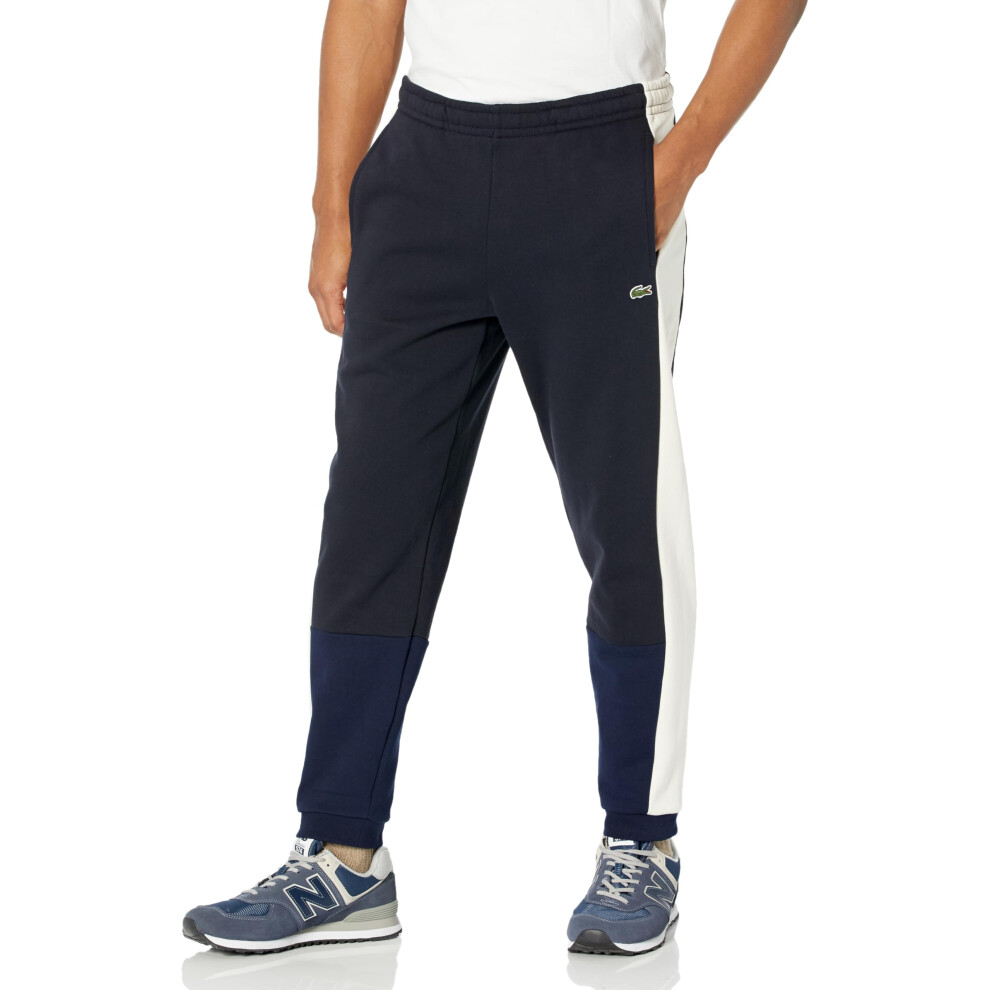 Lacoste Men's Regular FIT Color Blocked Joggers  ABIMES/Marine-LAPONIE