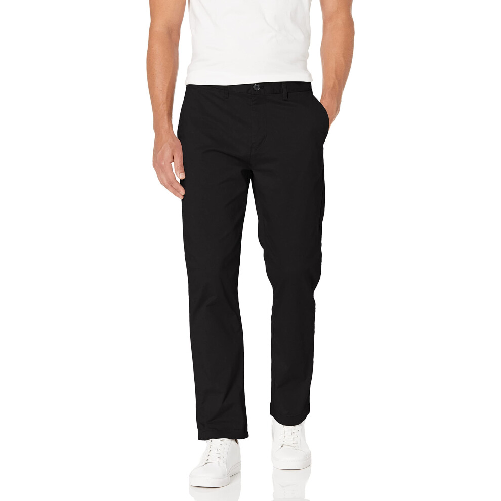 Tommy Hilfiger Men's Stretch Chino Pants in Custom Fit  Deep Knit Blac