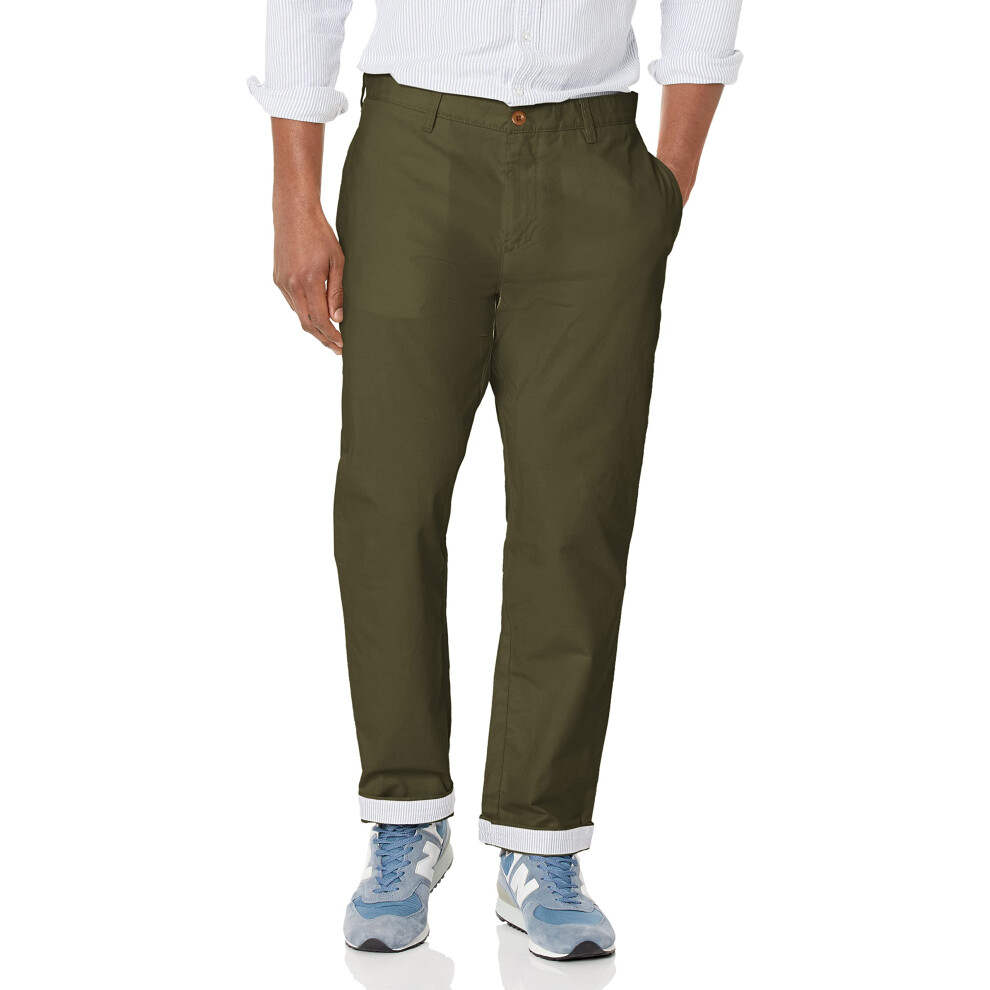 Tommy Hilfiger Men's Comfort Chino Pants  Army Green  32W X 32L