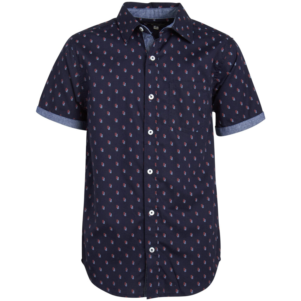 Ben Sherman Boys' Button Down Shirt - Casual Short Sleeve Woven Shirt