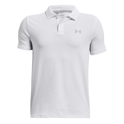 Under Armour Polo Performance Under Armour Ragazzi, (100) Bianco/Grigio Mod/Grigio Mod, Piccolo