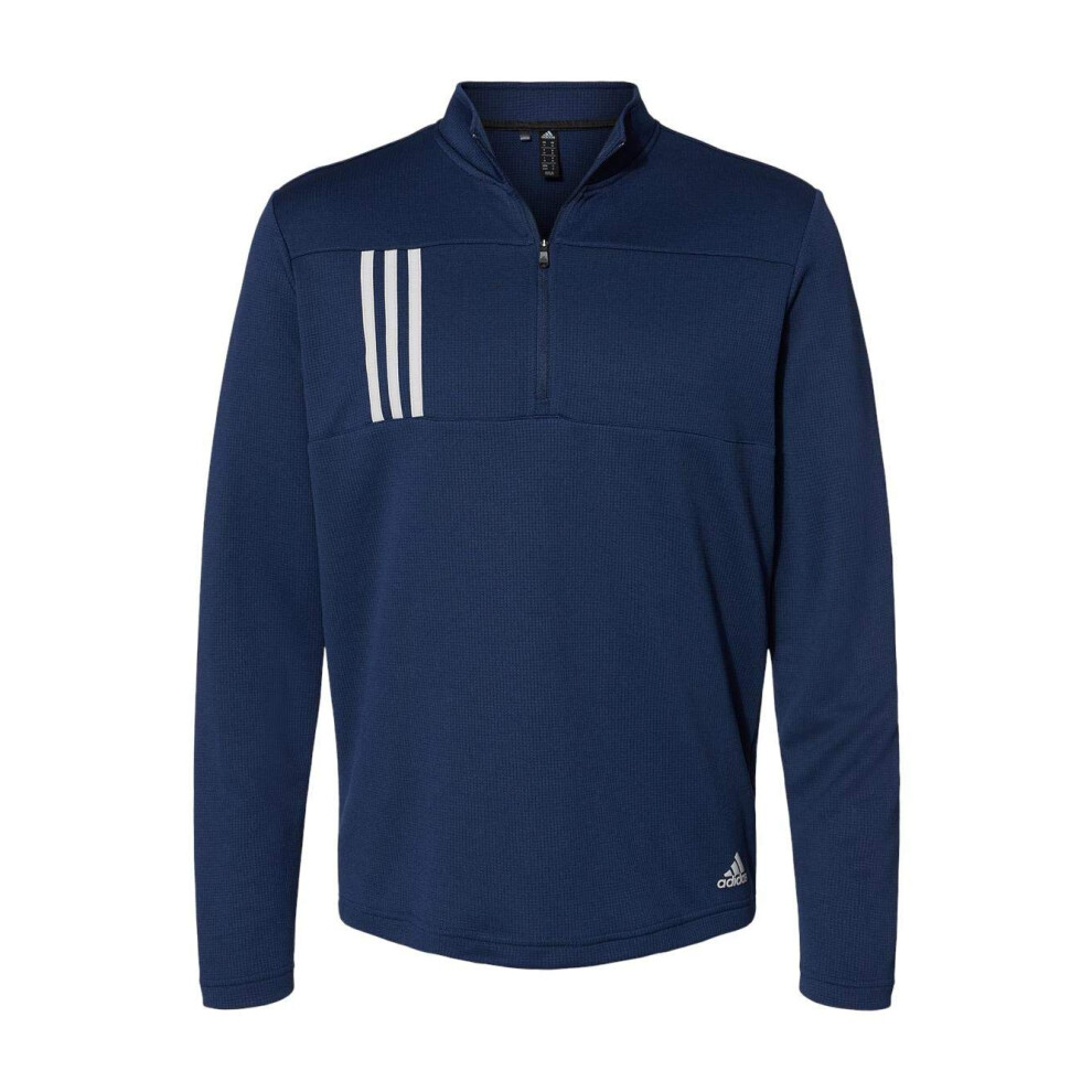 adidas - 3-Stripes Double Knit Quarter-Zip Pullover - A482-4XL - Team