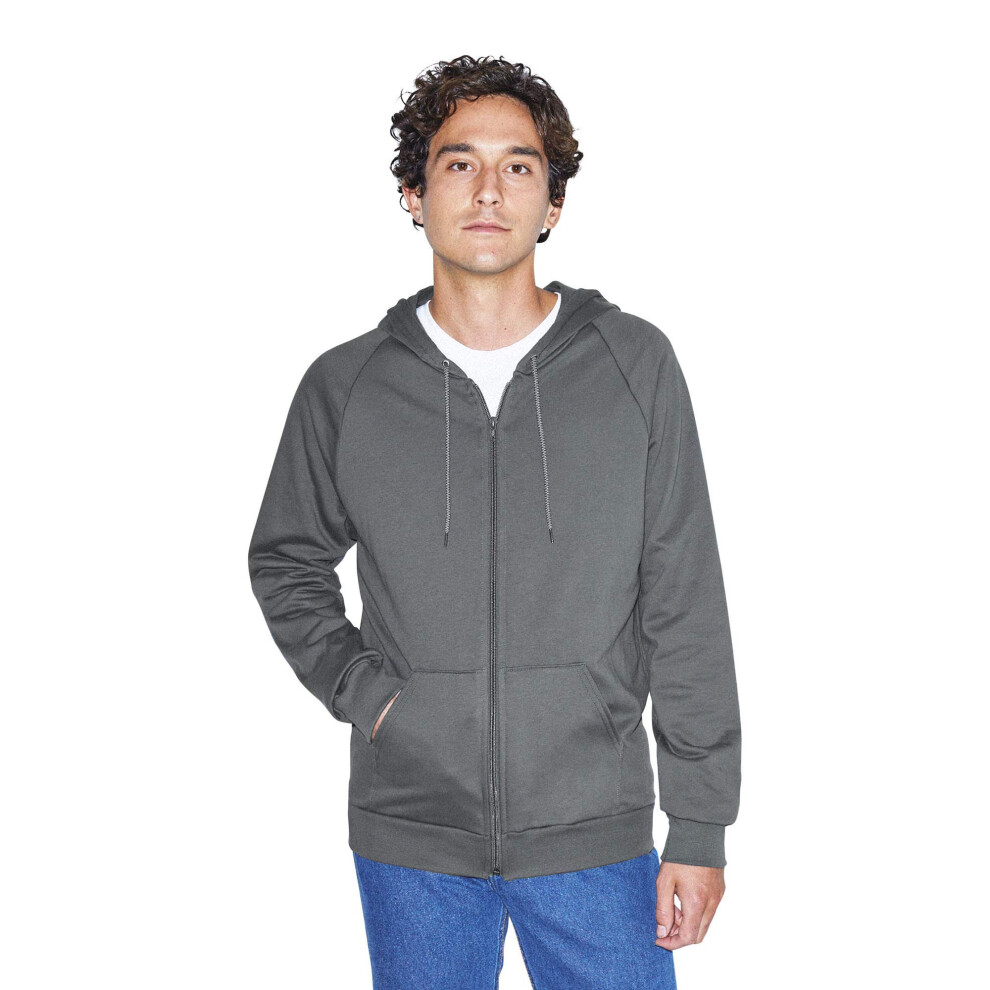 American Apparel Men's California Fleece Long Sleeve Zip Hoodie  Aspha