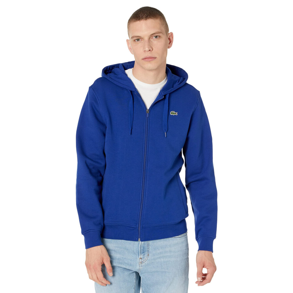 Lacoste Men's Sport Fleece Full Zip Hoodie Sweatshirt  Cosmic/Cosmic