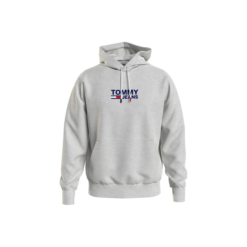 Tommy Hilfiger mens Tommy Jeans Hoodie Sweatshirt  Metal Grey Heather