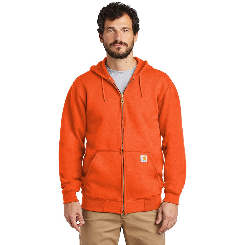 Carhartt Men's Loose Fit Midweight Full-Zip Sweatshirt  Brite Orange