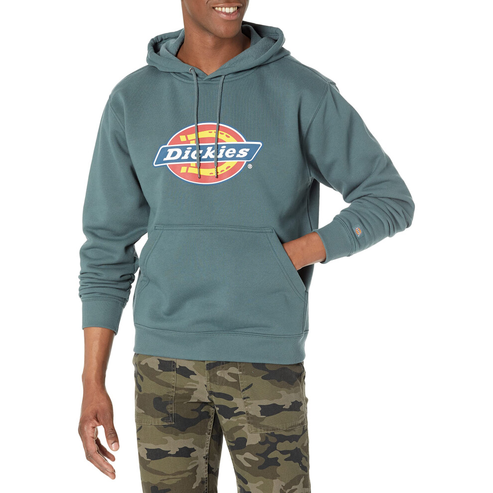 Dickies Men's Big & Tall Tricolor DWR Pullover Fleece  Lincoln Green