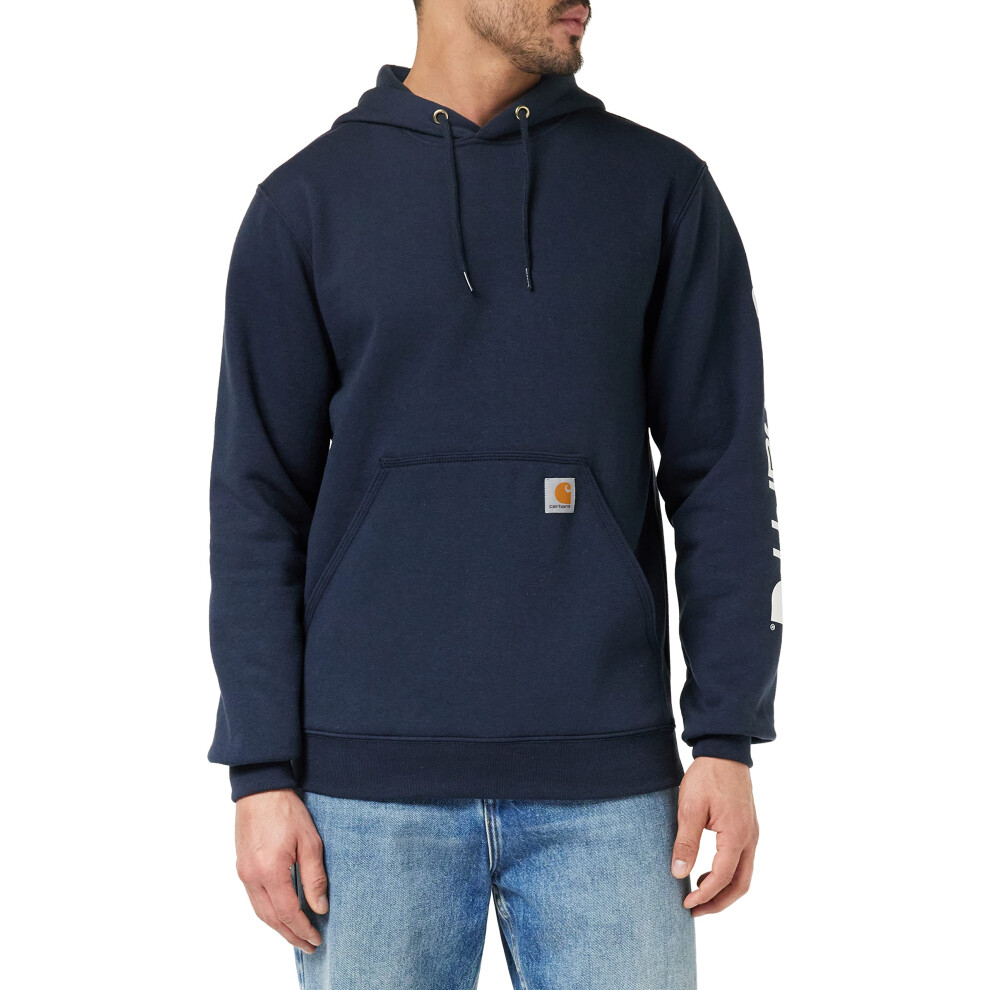 Carhartt Men's Signature Sleeve Logo Hooded Sweatshirt Hooded 5XL New