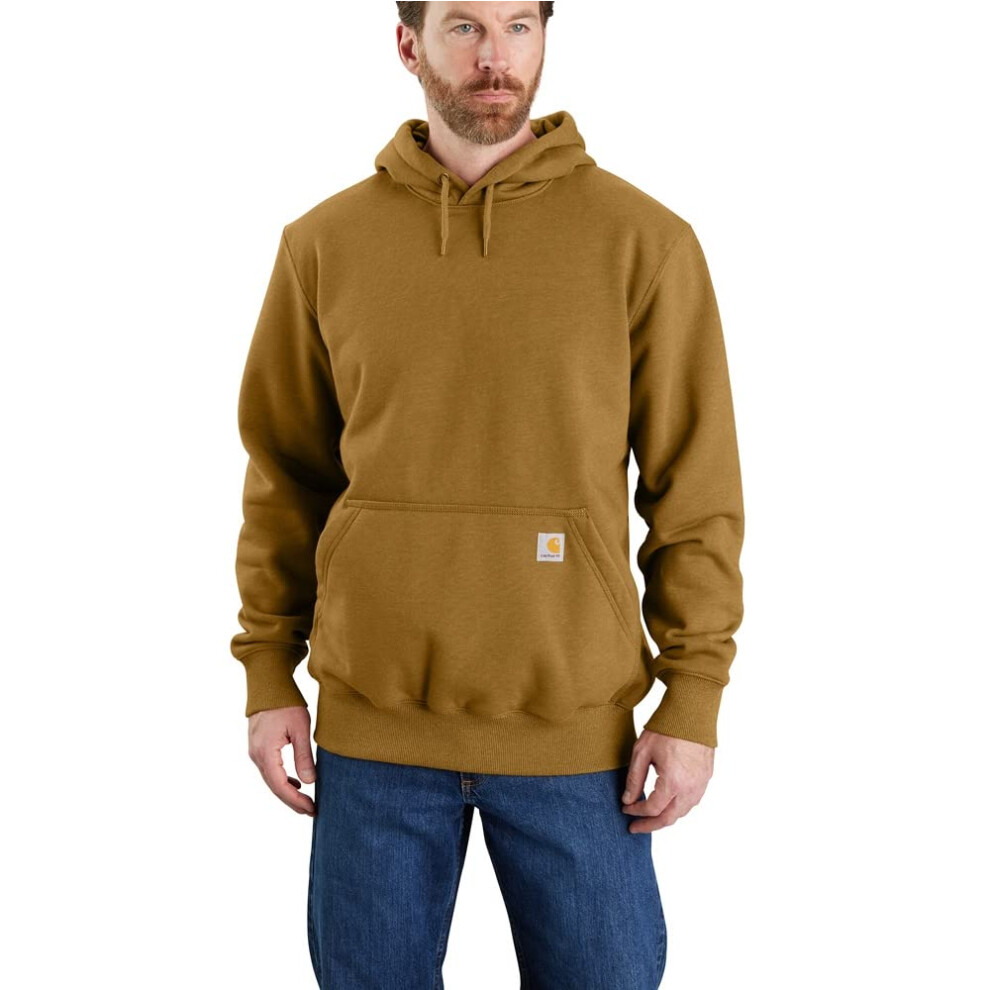 Carhartt Men's Big Rain Defender Loose Fit Heavyweight Sweatshirt  Oak