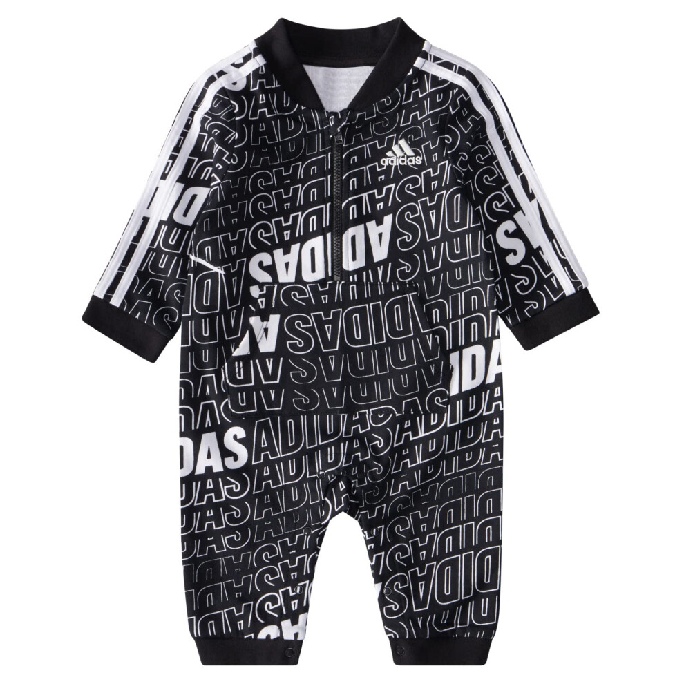 adidas Unisex Infant Girls' and Baby Boys' Long Sleeve Hooded Coverall