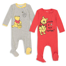 Kombinezon Sleep N' Play dla noworodkσw Disney Kubus Puchatek, 2 pary, bialy/czerwony, 3-6 miesiecy