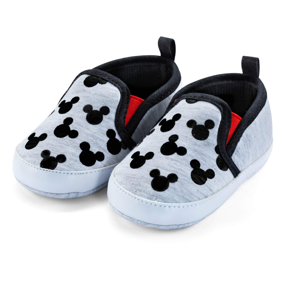 Disney Mickey Mouse Red and Black Infant Shoes (Black and White  12_Mo