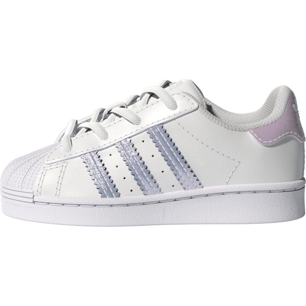 adidas Originals Baby Unisex's Superstar Sneaker  White  6 infant US