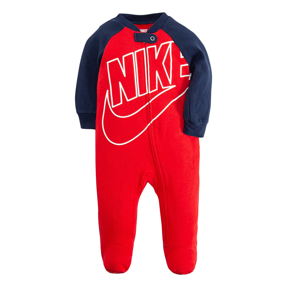 NIKE Baby Sportswear Graphic Footed Coverall  University Red/Obsidian