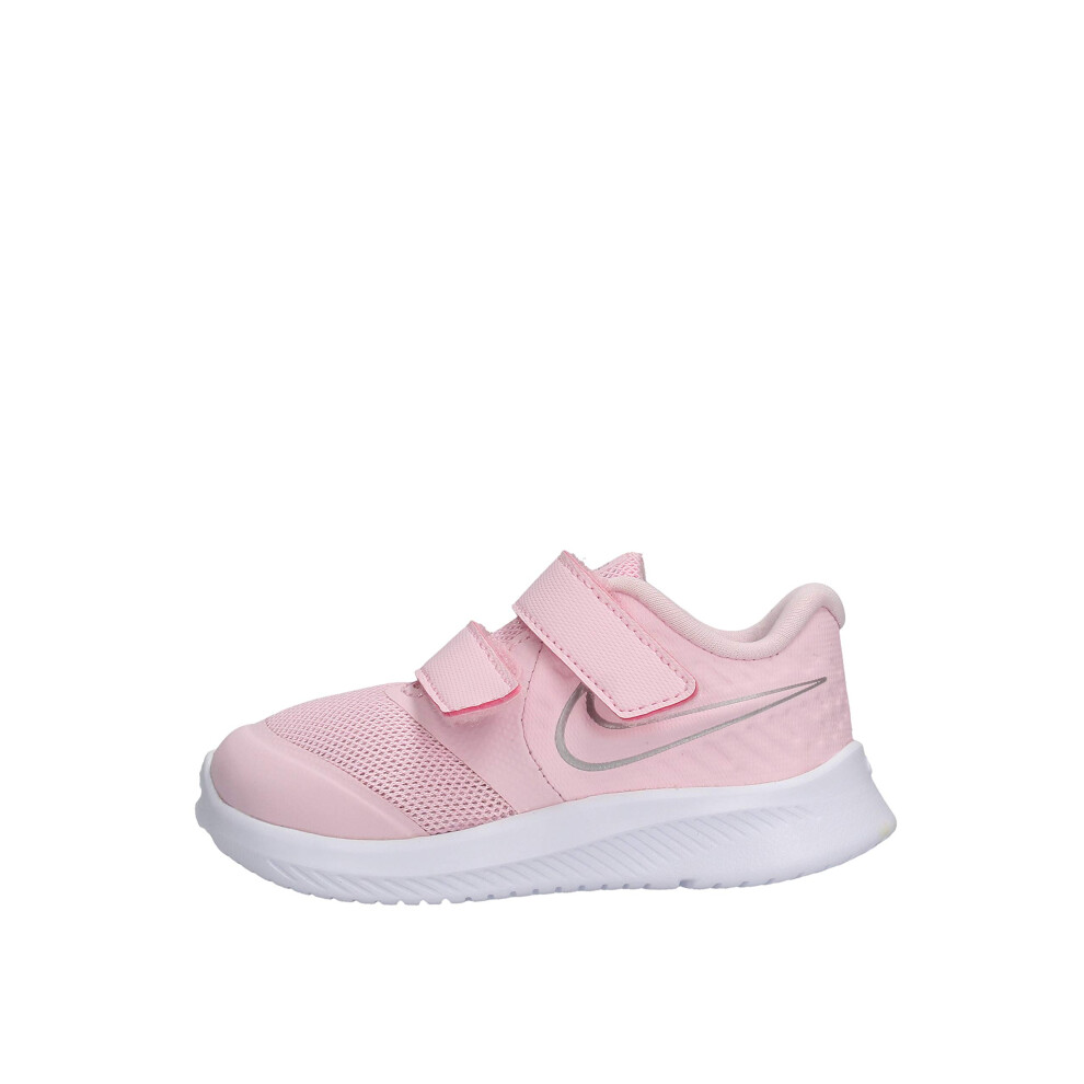 Nike Boy's Star Runner 2 (PSV) Sneaker  Pink Foam/Metallic Silver-Volt