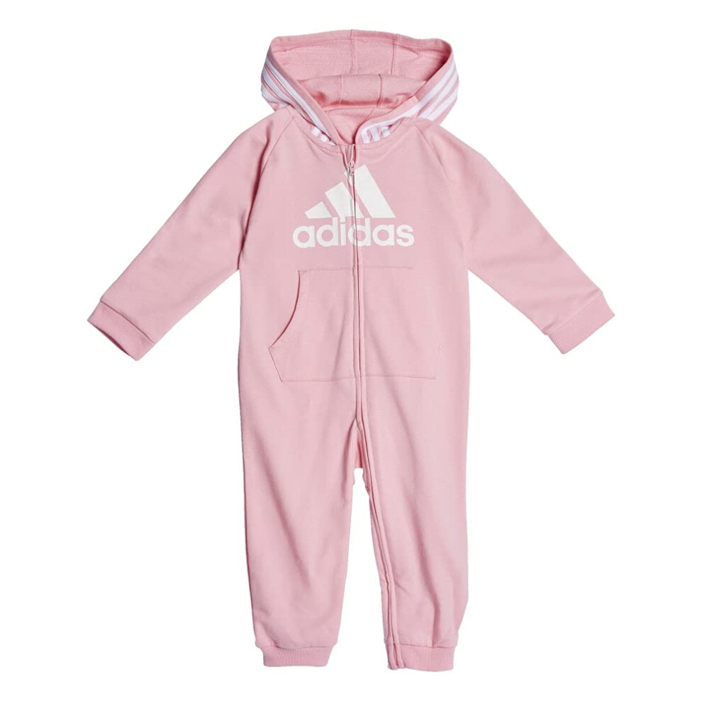 adidas Infant Girls' and Baby Boys' Long Sleeve Hooded Coverall  Light