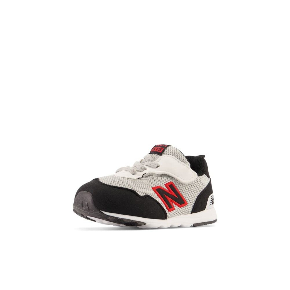 New Balance Kid's 515 V1 New-b Hook and Loop Sneaker  Black/True Red