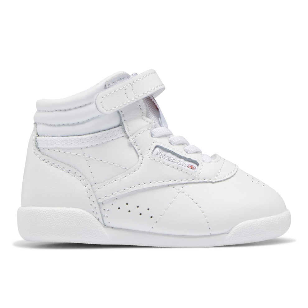 Reebok Women's Infant Girl's Freestyle High Sneaker  White  9.5