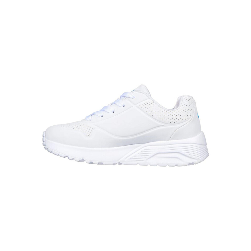 Skechers Kids Girls Street Uno Lite-Spread The Love Sneaker  White/Min