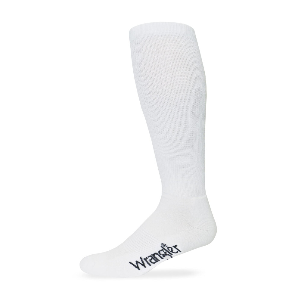 Wrangler Western Boot Sock 2 Pair  White  M 9-13