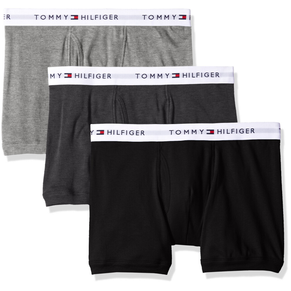 Tommy Hilfiger Men's Underwear 3 Pack Cotton Classics Trunks  Grey/Dar