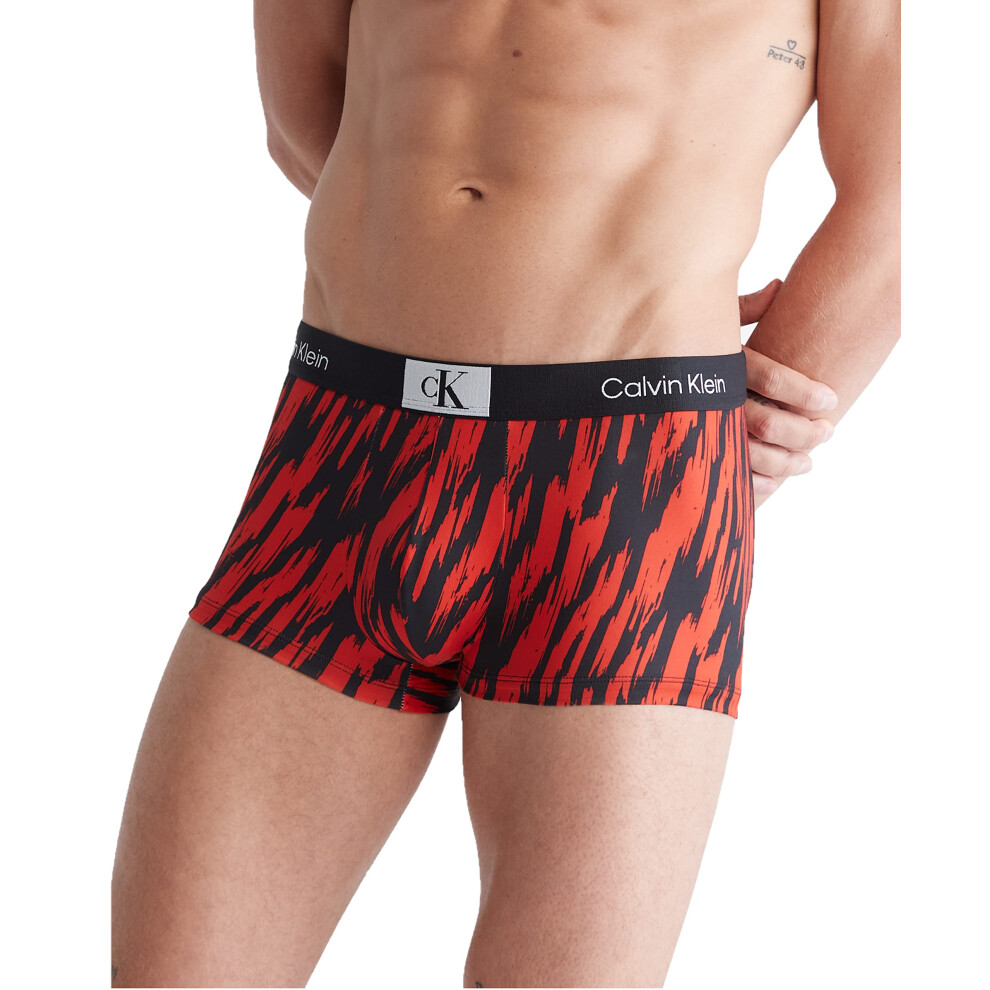 Calvin Klein Men's 1996 Micro Low Rise Trunk  Tiger Stripe Print/Hazar