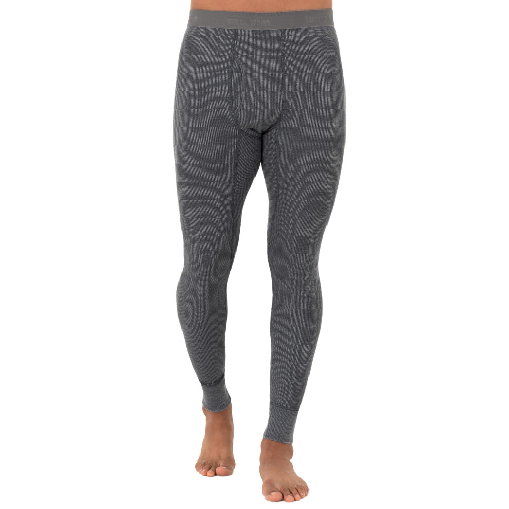 Fruit of the Loom Men's Recycled Waffle Thermal Underwear Bottom  Grey