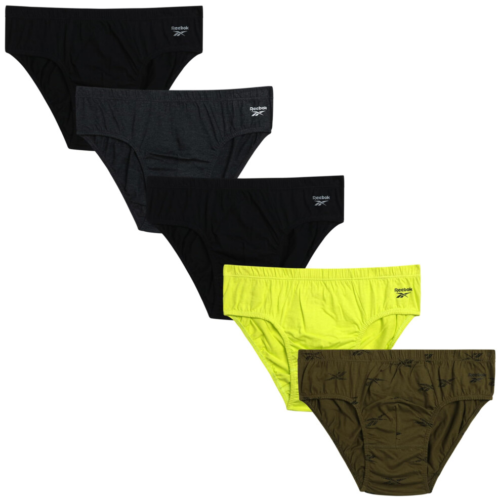 Reebok Men's Underwear - Low Rise Briefs with Contour Pouch (5 Pack)