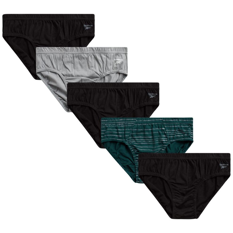 Reebok Men's Underwear - Low Rise Briefs with Contour Pouch (5 Pack)