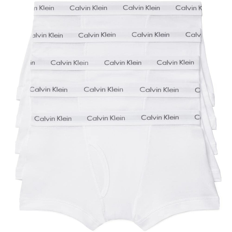 Calvin Klein Men's Cotton Classics 5-Pack Trunk  5 White  XL