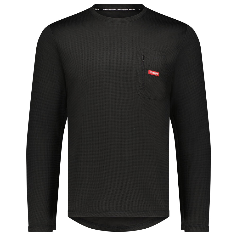 Wrangler - Mens Long Sleeve Thermal Shirt (Black - XX-Large) - Cold We