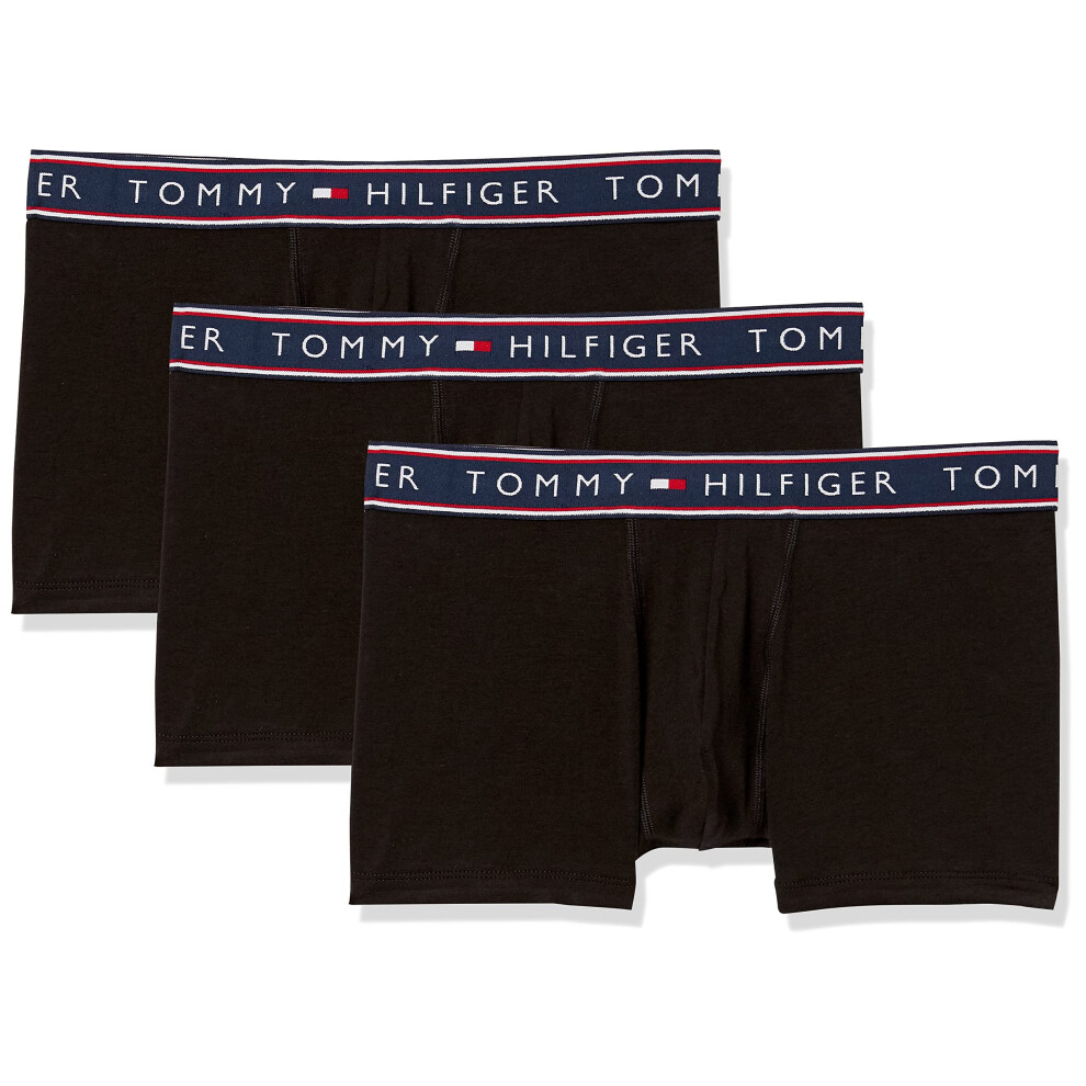 Tommy Hilfiger mens Cotton Stretch Miltipack Trunks  Black  Medium US