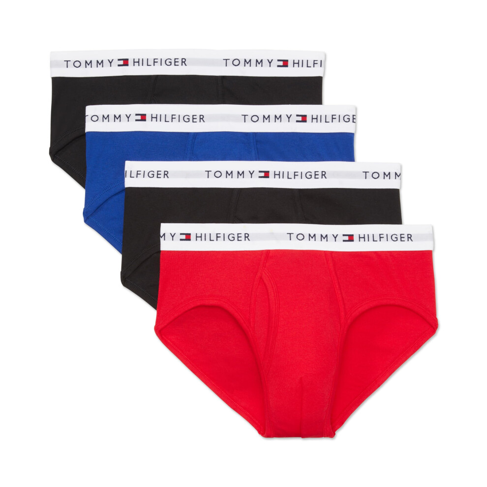 Tommy Hilfiger Men's Underwear Multipack Cotton Classic Briefs  Red Mu