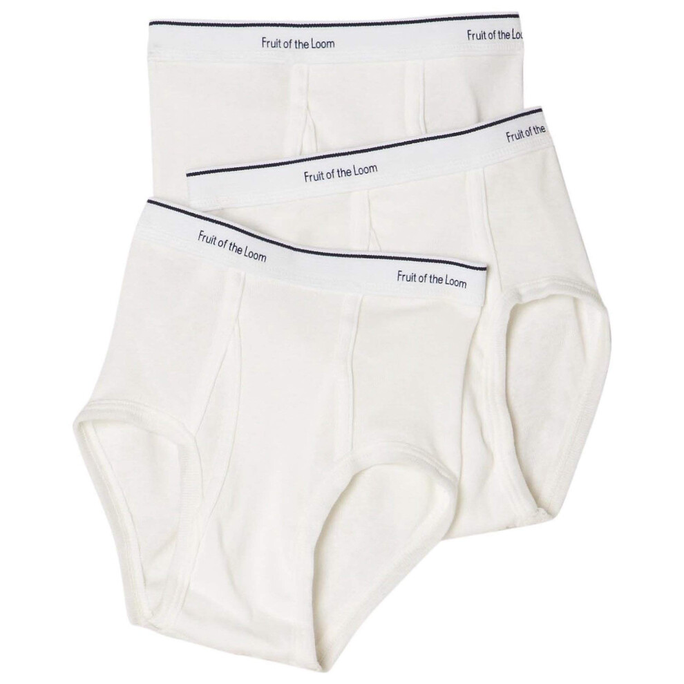 Fruit of the Loom Men's Brief 3 Pack  White  XXX-Large(Pack of 3)