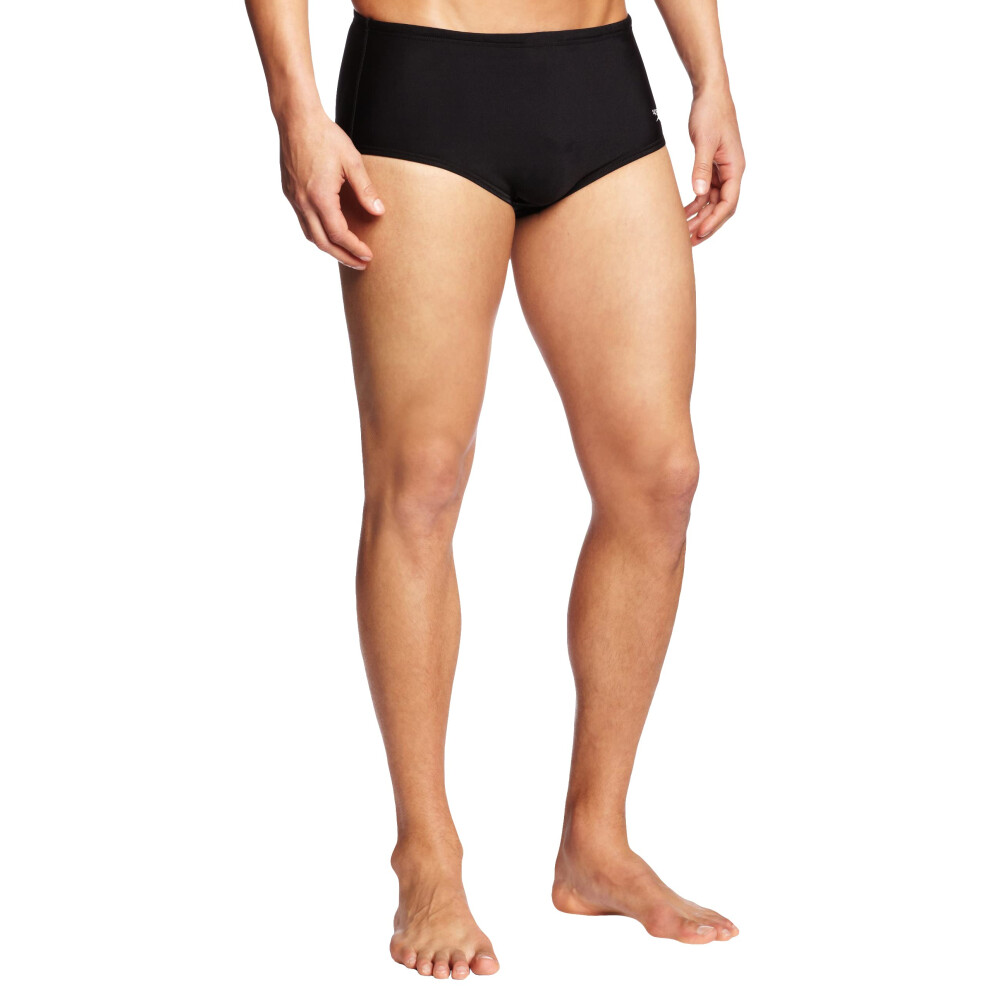 Speedo Men's Swimsuit Brief PowerFlex Eco Dive Solid Speedo Black 40