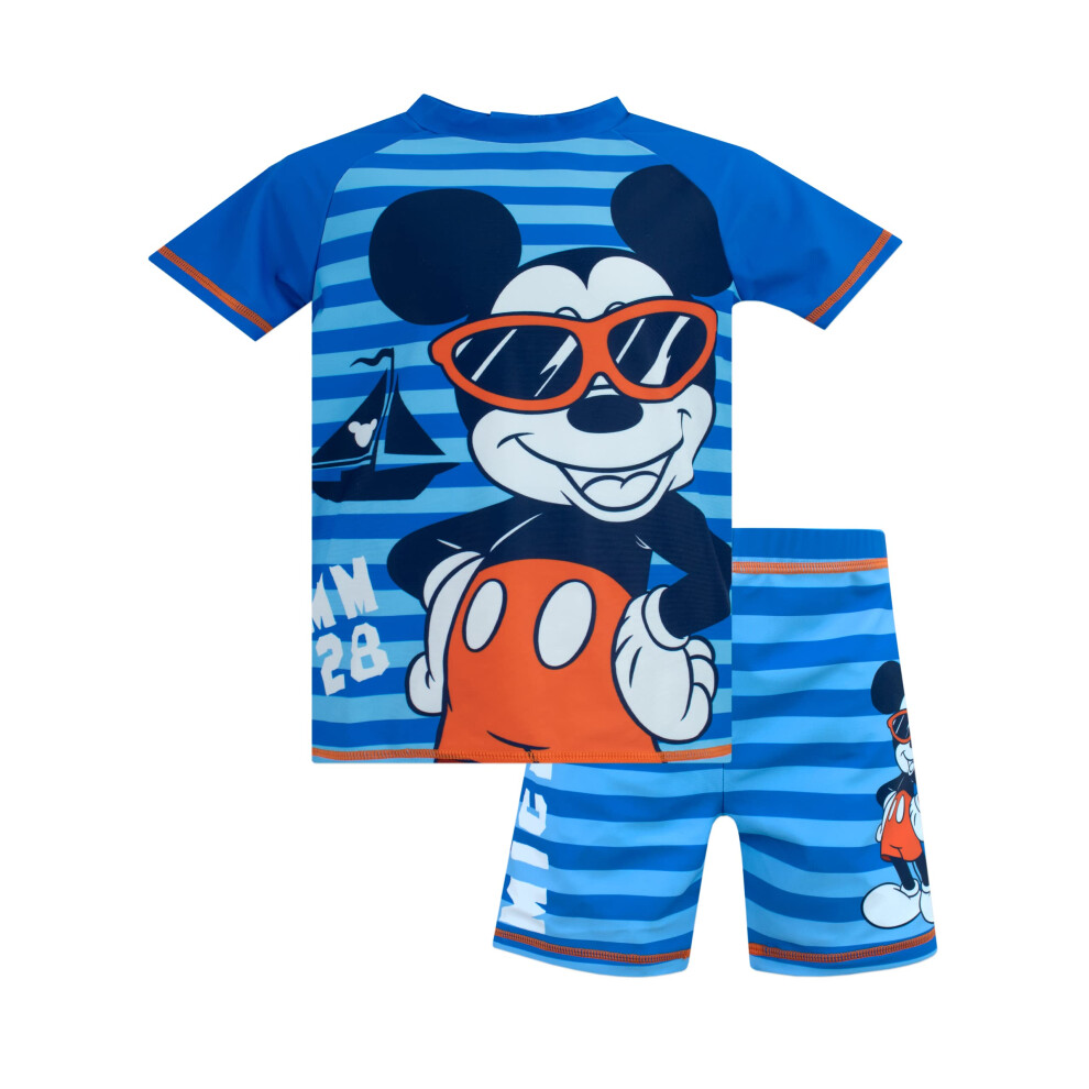 Mickey Mouse Stripe Two Piece Swim Set