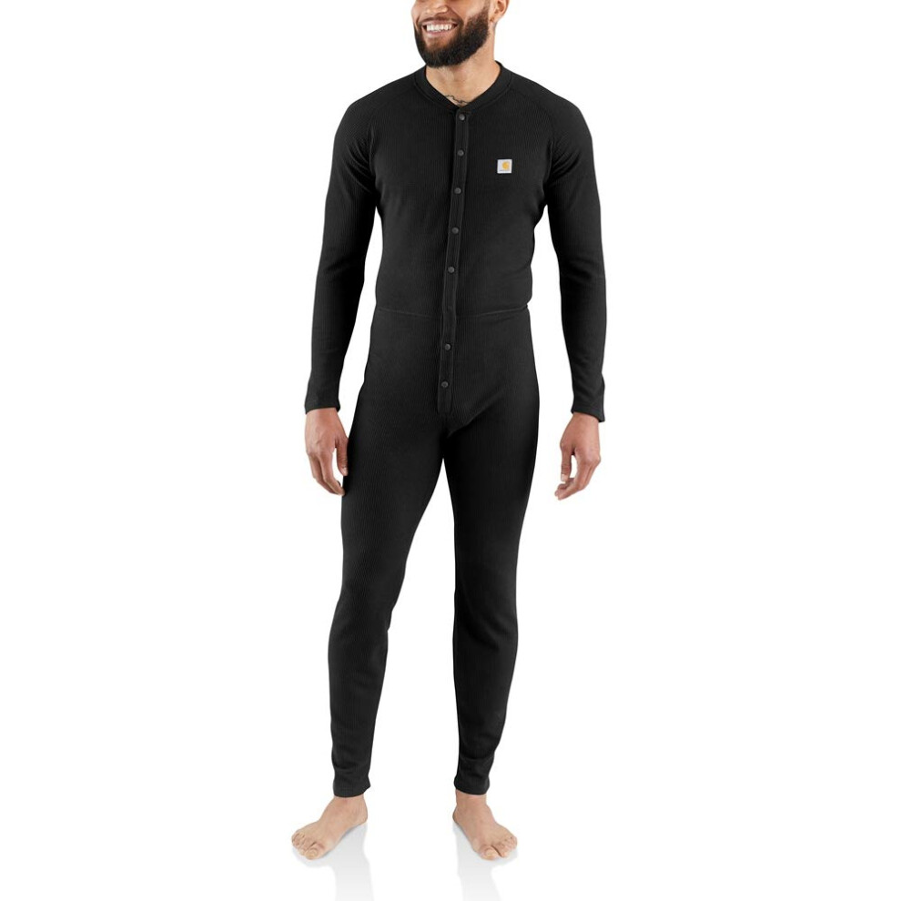 Carhartt Men's Force Classic Thermal Base Layer Union Suit  Black  Lar