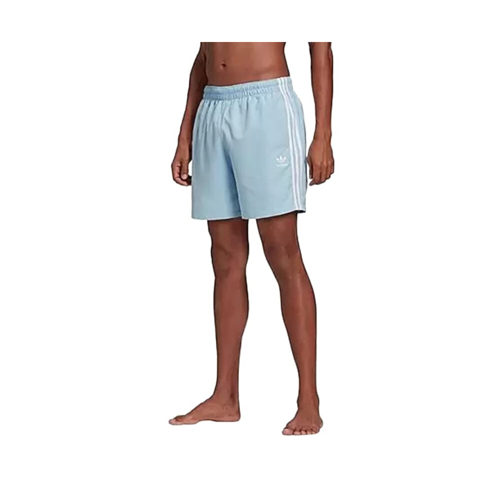 adidas Originals Men's 3-Stripes Swim Shorts Clear Sky X-Large