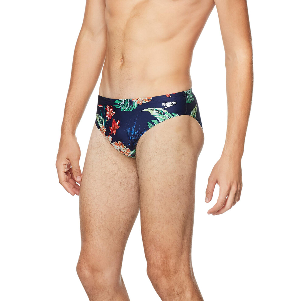 Speedo Men's Swimsuit Brief Endurance+ The One  Island Vision  36