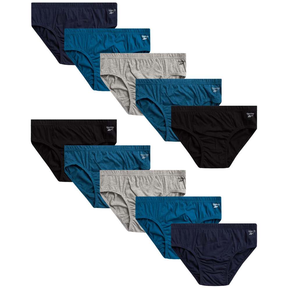 Reebok Men's Underwear - Low Rise Briefs with Contour Pouch (10 Pack)