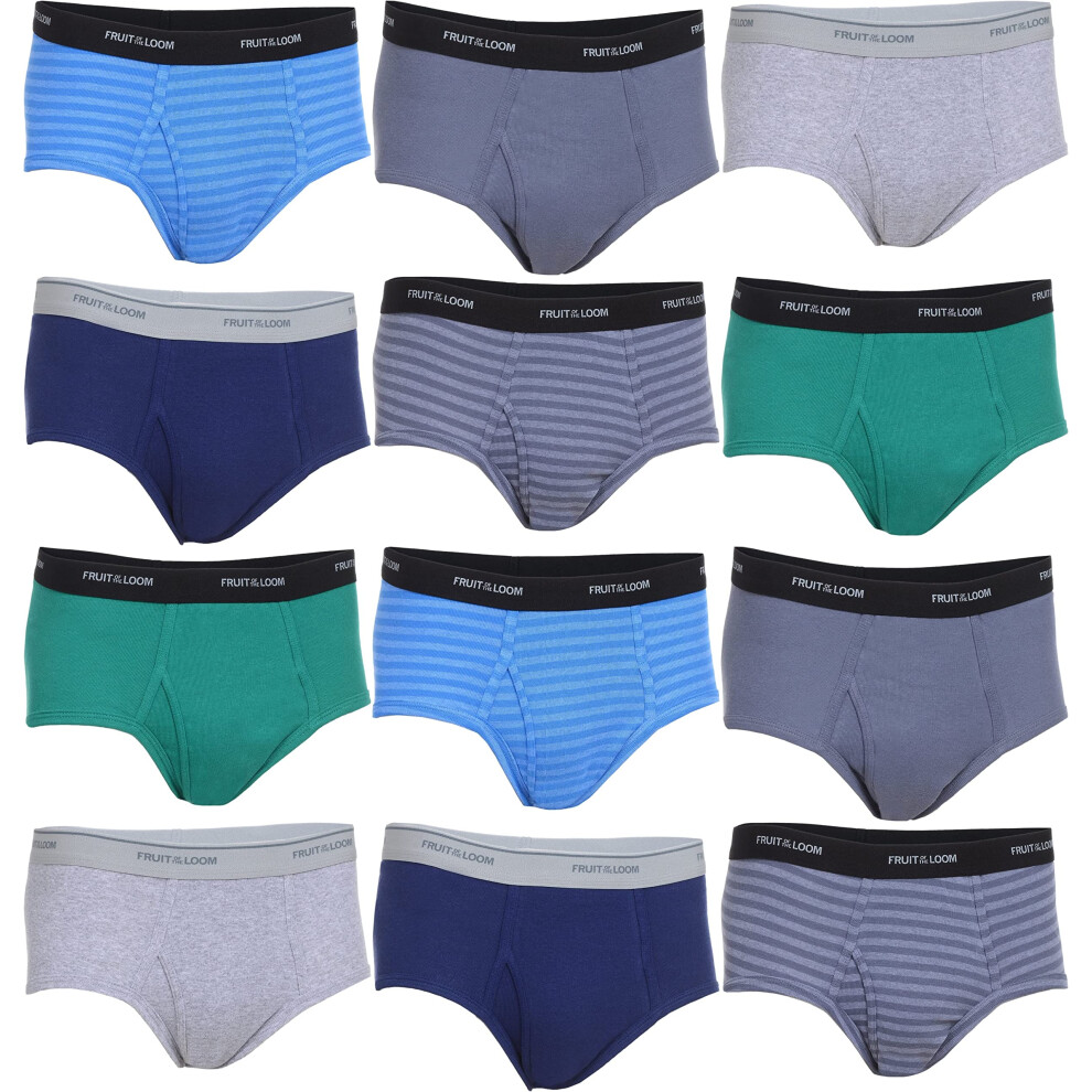 Fruit of the Loom Men's Fashion Briefs 12-Pack Value MYSTERY COLORS Co