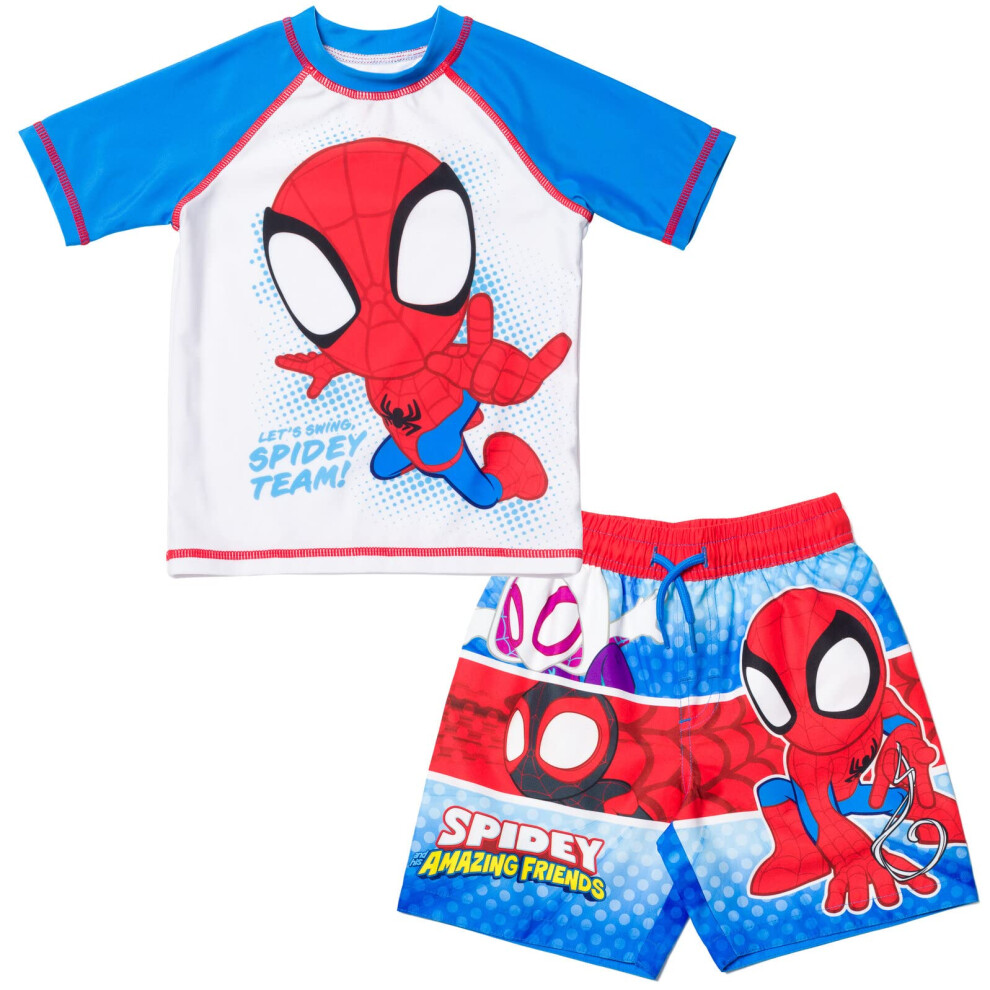 Marvel Spider-Man Miles Morales Ghost-Spider Toddler Boys UPF 50+ Rash