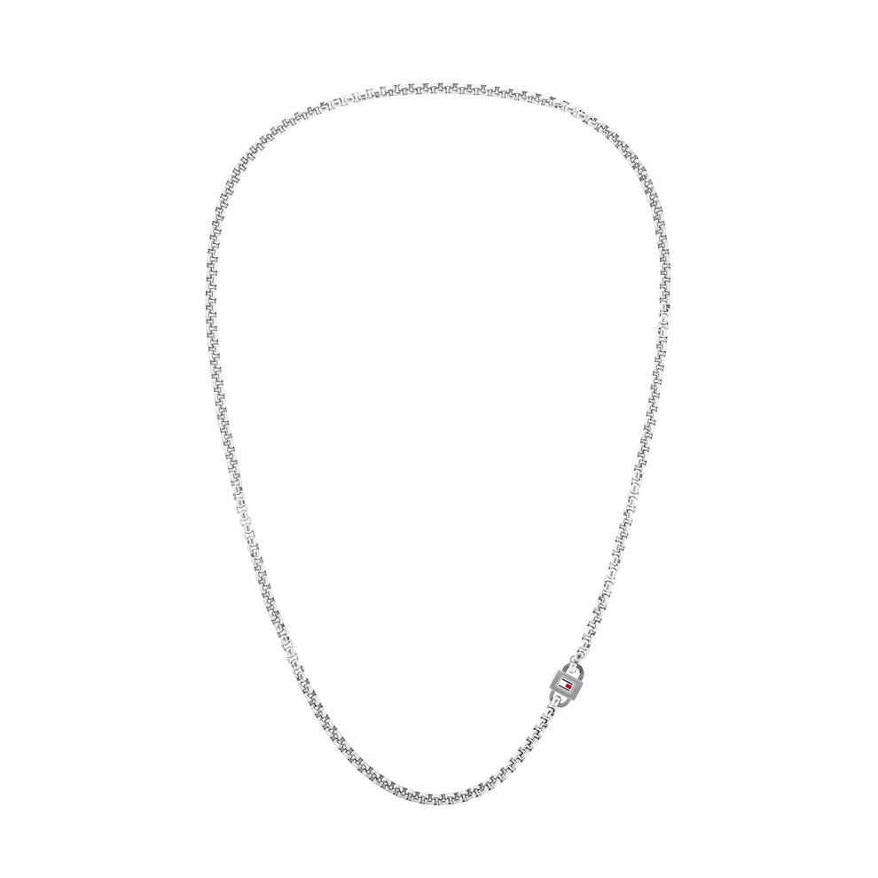 Tommy Hilfiger Jewelry Men's Chain Necklace Stainless Steel Color: Sil