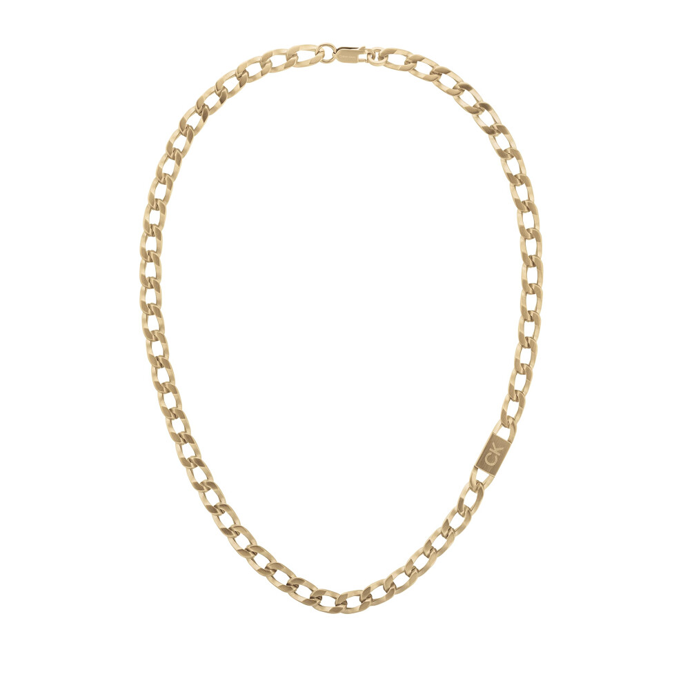 Calvin Klein Jewelry Men's Chain Link Necklace Color: Yellow Gold (Mod